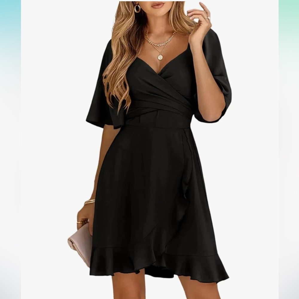 Dokotoo | size xlarge | wrap v neck dress